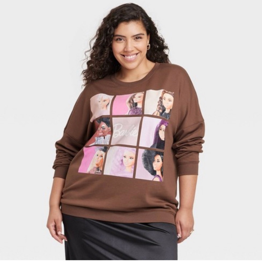 NWT Barbie brown sweatshirt size small